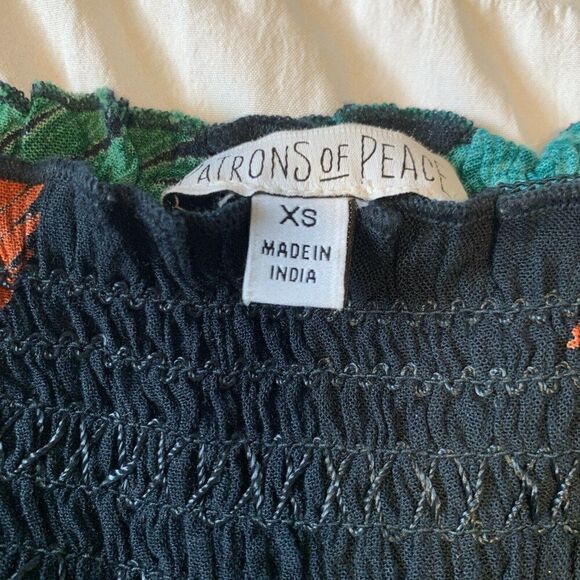 Patrons Of Peace Anthropologie Tropical Crop Tank Top Xs - Picture 3 of 4